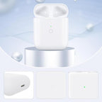 Wireless Charging Case for AirPods 1st/ 2nd Gen, Charger Case Replacement for Air Pod 1/2 Generation, Support Blue-Tooth Pairing Sync Button and Built-in 450 mAh, No Earbuds