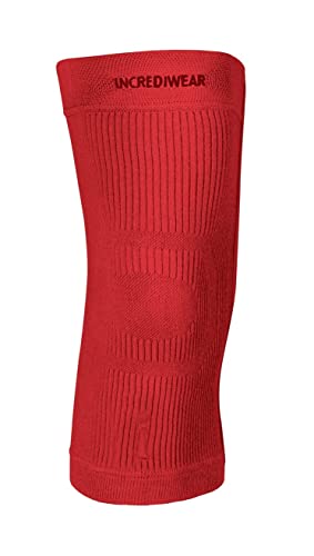 Incrediwear Knee Sleeve – Knee Braces for Knee Pain, Joint Pain Relief, Swelling, Inflammation Relief, and Circulation, Knee Support for Women and Men, Fits 12”-14” Above Kneecap (Red, Medium)