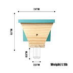 GAW Nature Wood Shed Style Carpenter Bee Traps for Outdoors, 1 Pack Best Wooden Bee Trap for Outside