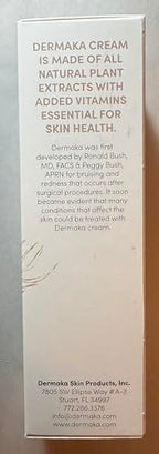 Dermaka Skin Cream 4 oz. All-Natural Skin Cream- Formulated by a surgeon to aide in healing damaged skin. Moisturizing Lotion helps issues that may cause skin irritation.