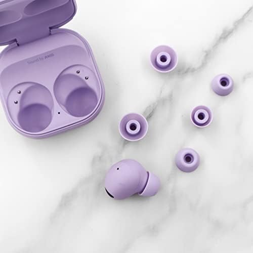 6 Pairs Galaxy Buds 2 Pro Ear Tips Buds Eartips, S/M/L Replacement Soft Silicone Rubber Flexible Gel Earbuds Earplug Fit in Case Accessories Compatible with Samsung Galaxy Buds 2 Pro - Bora Purple