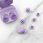 6 Pairs Galaxy Buds 2 Pro Ear Tips Buds Eartips, S/M/L Replacement Soft Silicone Rubber Flexible Gel Earbuds Earplug Fit in Case Accessories Compatible with Samsung Galaxy Buds 2 Pro - Bora Purple