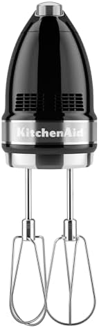 KitchenAid 9-Speed Digital Hand Mixer with Turbo Beater II Accessories and Pro Whisk - Onyx Black