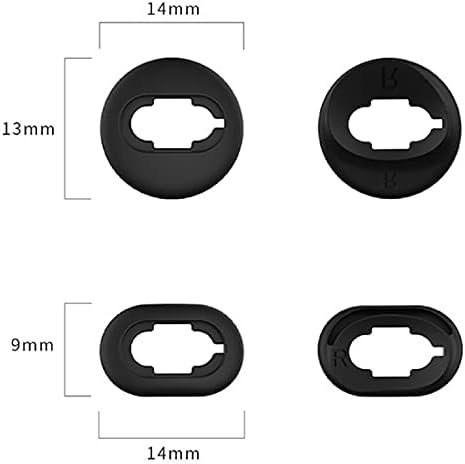 6 Pairs L/S Galaxy Buds Live Ear Tips Silicone Adapter Ear Wing Tips Replacement Earbuds Tips for Samsung Galaxy Buds Live Accessories Rubber Earbuds Tips, Black