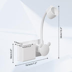 Hands-free Hair Dryer Holder with Any Angle Rotating Fully Positionable Arm. Bathroom Wall Mount Blow Dryer Holder, No Drilling Design, Can be Firmly Installed on the Wall or Mirror