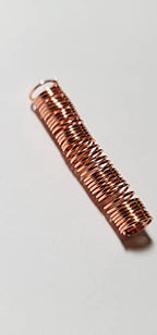 Beaditwearitloveit 1 Long Copper Dreadlock Coils Wire Wrapped Loc Jewelry Beads For Braids Twists Natural Hair Cuffs Handmade Accessories (Copper)