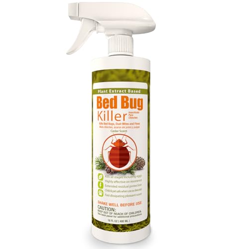 Bed Bug Killer 16 oz EcoVenger by EcoRaider, 100% Kill Efficacy, Bedbugs & Mites, Eggs & the Resistant, Lasting Protection, USDA BIO-certified, Plant Extract Based & Non-Toxic, Child & Pet Safe