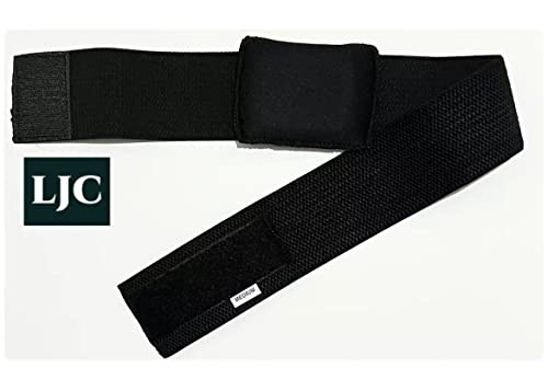LJC Umbilical Hernia Support Belt Abdominal Navel Truss One Removeable Cushion Pad UK (XL 39-43 inches), Black