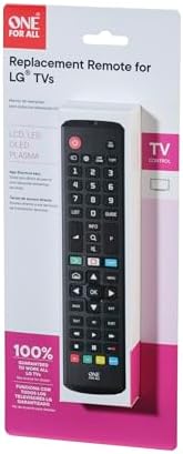 One For All Universal Replacement Learning Remote Control, Compatible Only with All LG Televisions, LCD, LED, OLED, Plasma, URC4811