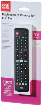 One For All Universal Replacement Learning Remote Control, Compatible Only with All LG Televisions, LCD, LED, OLED, Plasma, URC4811