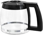 14-Cup Coffee Pot Replacement Carafe Glass Compatible with Cuisinart Coffee Maker Models DCC-2200, DCC-2600, DCC-2800, DCC-3200, DCC-3200P1, DCC-T20, Black