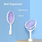 Anne Diary Electric Bug Zapper Racket Mosquito Fly Gnat Wasp Killer USB Type-C Rechargeable Electric Fly Swatter Racket Fly Mosquito Zapper Indoor Rotating Head (1 - Pack)