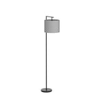 PESRAE LED Floor Lamp with Remote Control, 4 Color Temperature LED Bulb Included, Modern Standing lamp with Linen Lampshade for Bedroom, Living Room, Matte Black