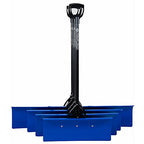 EarthWay Polar Tech 91048 48" Professional Snow Pusher with Fiberglass Shaft, Snow Shovel for driveways, Snow Pusher for Tall People, D-Shaped Handle, and Quick Assembly