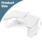 JOPSTDI Bamboo Toilet for Bathroom,Adult and Children's Bedpan,Portable Squatting Pan with Dual Anti Slip Design (White)