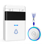 Wireless Caregiver Pager Panic SOS Call Button with Receiver for Elderly/Patient/Child, 500+ ft Range Attention Pager Alarm Nurse Calling Alert Patient Help Button for Home/Personal