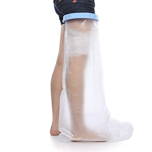 Adult Leg Cast Protector for Shower, Waterproof Leg Cast Covers for Shower Full Leg Watertight Protection to Broken Leg, Knee Replacement Surgery, ACL Post Surgery Reusable (Full Leg 46"20"9.8")