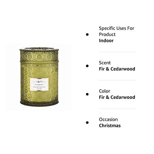 LA JOLIE MUSE Christmas Candles, Fir & Cedarwood Scented Candle, 19.4 Oz Large Winter Holiday Gift Candle, Wood Wicked Candle for Home Scented, Long Burning Glass Jar Candle