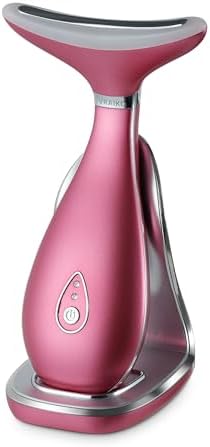 Lily Neck Face Massager, Face Sculpting Tool, 3-in-1 Facial Device with Thermal, Triple Action Care, for Enhanced Absorption Radiance Contouring Elasticity and Lymphatic Drainage (With Stand)