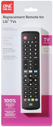 One For All Universal Replacement Learning Remote Control, Compatible Only with All LG Televisions, LCD, LED, OLED, Plasma, URC4811