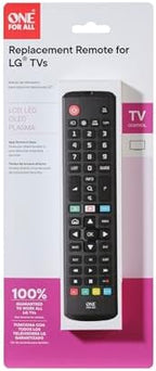 One For All Universal Replacement Learning Remote Control, Compatible Only with All LG Televisions, LCD, LED, OLED, Plasma, URC4811