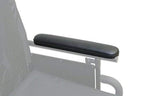 Healthline Padded Armrests for Wheelchair, Universal Arm Pads Replacement Black, 14’ Full Length (2)