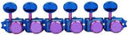 Guyker 6 Inline Vintage Guitar Lock String Tuners – Locking Tuning Key Pegs Machine Heads Replacement Parts for ST TL Style Electric, Folk or Acoustic Guitars – GK55SP, Blue+Pink