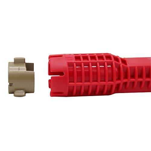 IRMM (8-in-1) faucet and sink installer,multi-purpose wrench plumbing tool for Toilet Bowl/Sink/Bathroom/Kitchen Plumbing and more (red)