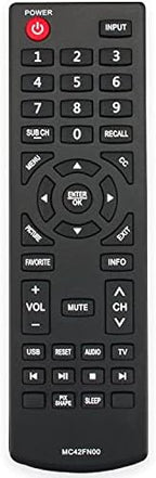 MC42FN00 Replacement Remote Control Applicable for Sanyo TV FW42D25T FW24E05T FW32D25T FW65D25T FW48D25T FW48D25TOM FW24E05F FW32D05F