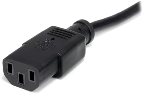 StarTech.com 20ft (6m) Computer Power Cord, NEMA 5-15P to C13, 10A 125V, 18AWG, Black Replacement AC Power Cord, Printer Power Cord, PC Power Supply Cable, Monitor Power Cable - UL Listed (PXT10120)