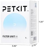 PETKIT Upgraded Filter Units 3.0 for Pet Water Fountains Eversweet 2S/3/3 Pro,Eversweet Solo/Solo SE & CYBERTAIL, Replacement Filters (5 pcs)