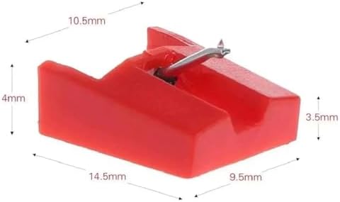 Turntable Needle Record Player Stylus Replacement for ION ICT04RS - IONTTUSB10, ITTCD10, LPDock, LP2CD, LP2Flash, IProfile and Profile Flash (Pack of 2) Red