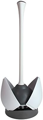 Clorox Toilet Plunger with Hideaway Caddy – Toilet Plunger for Bathroom, Bathroom Organizers & Storage, Bathroom Accessories, Toilet Unclogger, Plunger with Holder