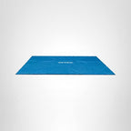 Intex Solar Pool Cover for 18' x 9' Rectangular Frame Outdoor Swimming Pools with Carrying Storage Bag, (Pool Cover Only), Blue