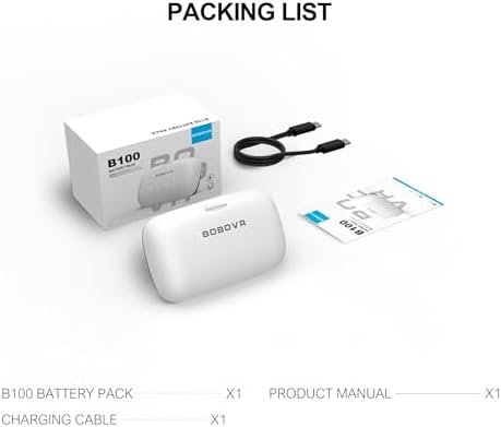 BOBOVR B100 Battery Pack for S3 Pro Replacement 10000mAh Hot-Swap Battery Accessories, Magnetic Connectors