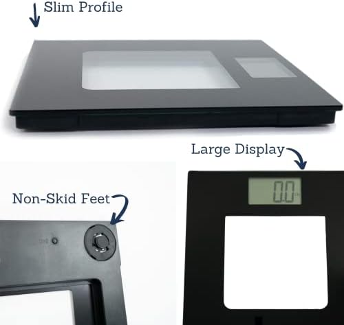 Extra Wide Glass Talking Digital Scale | The Bathroom Scale That Talks | Accurate Visual & Voice Display Digital Scale for Body Weight | 395 Pounds Max | Wide Width Tamper Glass | Large LCD Display