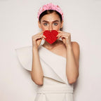 Valentine's Day Headbands for Women Love Letter Rhinestone Pink Headband Pink Jeweled Gem Crystal Knotted Headbands Valentines Hair Accessories Gifts(Letter Love Pink)