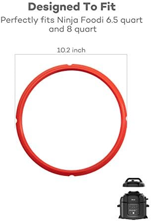 Goldlion Sealing Ring Compatible with Ninja Foodi 5 Quart 6.5 Quart and 8 Quart Silicone Gasket Accessories Rubber Sealer Replacement for Pressure Cooker and Air Fryer, Pack of 3