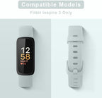 Vancle 4 Pack Bands Compatible with Fitbit Inspire 3 Bands for Women Men, Sport Silicone Adjustable Replacement Straps for Fitbit Inspire 3 Fitness Tracke