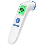 GoodBaby Non-Contact LCD Thermometer for Adults and Kids, Digital Forehead Thermometer with Fever Alarm, Silent Mode and 35-Set Memory, Object 2 in 1 Mode, FSA/HSA Eligible, Blue
