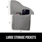GORILLA GRIP Patent Pending Bed Wedge Pillow Headboard Gap Filler, Comfortable and Supportive High Density Foam Angled Pillows, Stay in Place Gripping Dots, Wedges Between Mattress, Full Size Gray