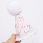 WAOUH Half Birthday Hat - Bow Cake Smash Crown for 6 Month Baby, Mini Photo Prop
