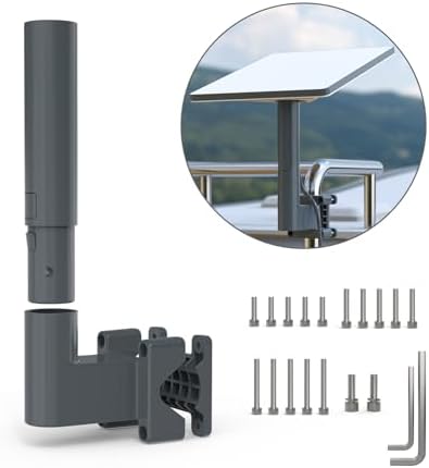 Starlink Mini Mount, RV Ladder Mount for Starlink Mini, Aluminum Alloy Starlink Kit with Installation Range 0.8-1.97” Pipe Adapter for RV/Ladder/Pole/Rack/Roof Starlink Mini Accessories
