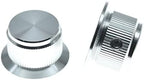 KAISH 4pcs Aluminium Potentiometer Knobs 1/4" Universal Top Hat Knobs Bell Control Knob with Set Screw for Guitar/Bass/AMPS/Preamps Silver without Indicator