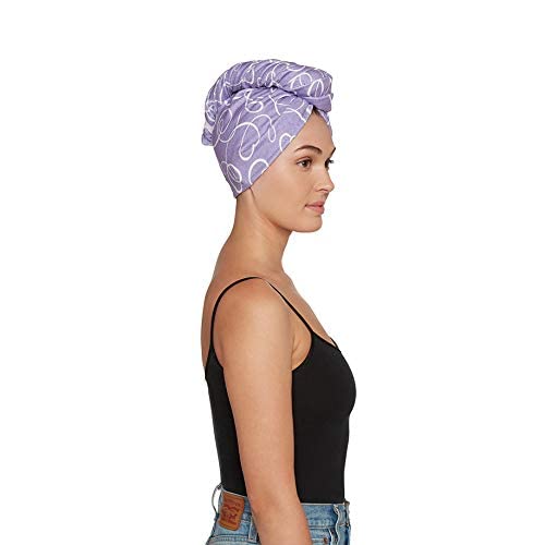 Turbie Twist Microfiber Hair Towel Wrap for Women and Men | 2 Pack | Bathroom Essential Accessories | Quick Dry Hair Turban for Drying Curly, Long & Thick Hair (Purple Signature)