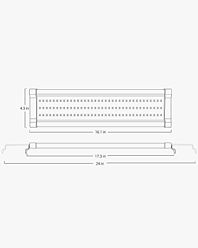 NICREW ClassicLED Gen 2 Aquarium Light, 15 Watts, Dimmable LED Fish Tank Light with 2-Channel Control, White and Blue LEDs, Size 18 to 24 Inch