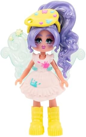 Royale High 3” School Spirit Fashion Pack: Art - Light Series 1-1 Figure with 15 Accessories - Wings Become Rings - Virtual Item Code Included - Ages 5+