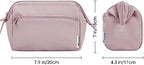 Narwey Large Makeup Bag Women Wide-open Make up Bag Travel Cosmetic Bag Organizer Toiletry Bag for Cosmetics Toiletries Accessories (Dusty Rose)