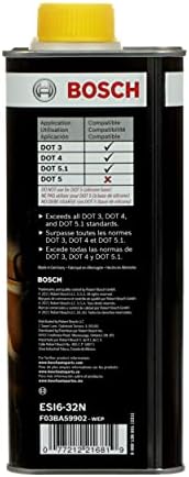 BOSCH ESI6-32N Brake Fluid (Direct Replacement for DOT 3, DOT 4, and DOT 5.1) - 1 Quart