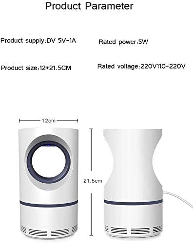 Bug Zapper Indoor, USB Mosquito Zapper Indoor, UV Light Mosquito Lamp Traps Mosquito Flying and Insects, Mosquito Killer for Home, Indoor, Outdoor, Patio (White)